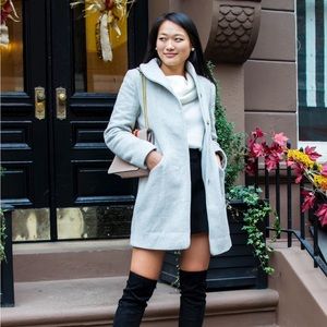 Aritzia Wilfred Grey Cocoon Coat Heather Light Grey size small